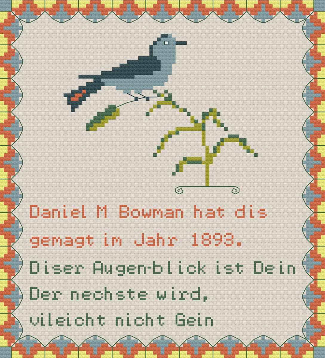 Cross Stitch Pattern PDF - The Laurel Witch - The Bowman Birds