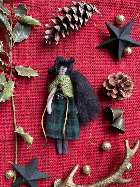 The Laurel Witch Wheel of the Year Art Doll - Yule Little Witch 4