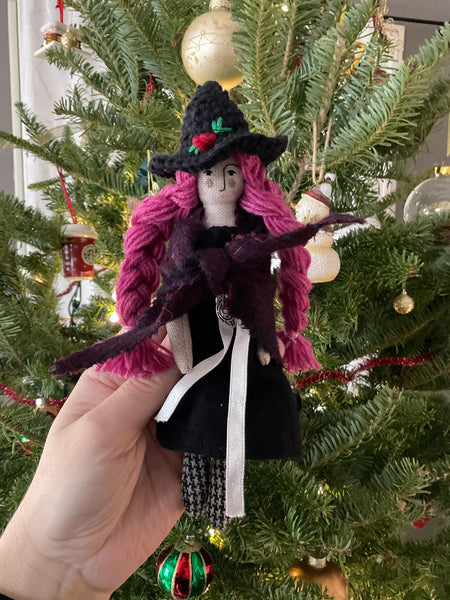 The Laurel Witch Wheel of the Year Art Doll - Yule Little Witch 2