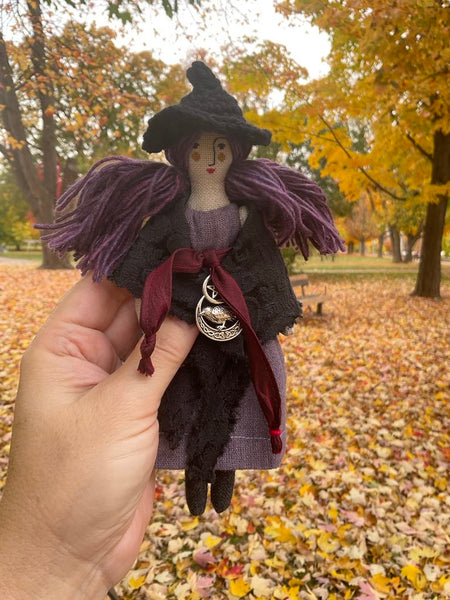 The Laurel Witch Wheel of the Year Art Doll - Samhain Little Witch 1