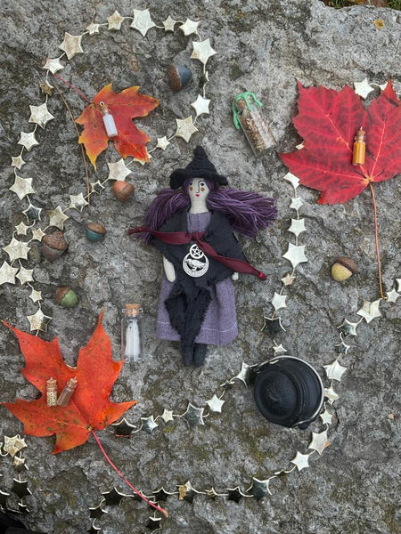 The Laurel Witch Wheel of the Year Art Doll - Samhain Little Witch 1