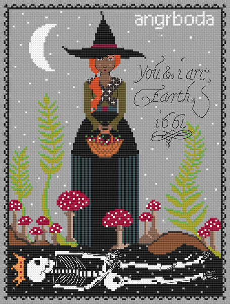 The Laurel Witch Cross Stitch Pattern PDF - Angrboda