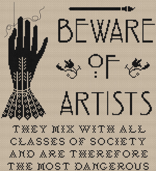 The Laurel Witch Cross Stitch Pattern PDF - Beware of Artists