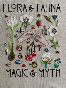 The Laurel Witch Cross Stitch Pattern PDF - Mystic Sampler - Flora & Fauna, Magic & Myth
