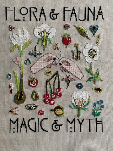 The Laurel Witch Cross Stitch Pattern PDF - Mystic Sampler - Flora & Fauna, Magic & Myth
