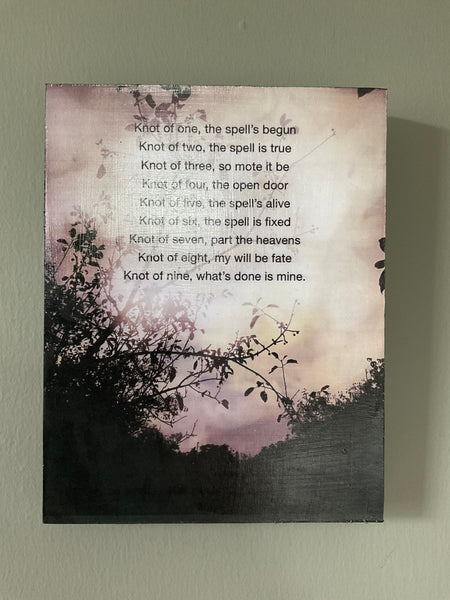 The Laurel Witch - Wood Canvas Print - Knot Magic