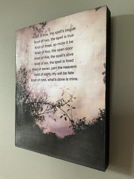 The Laurel Witch - Wood Canvas Print - Knot Magic