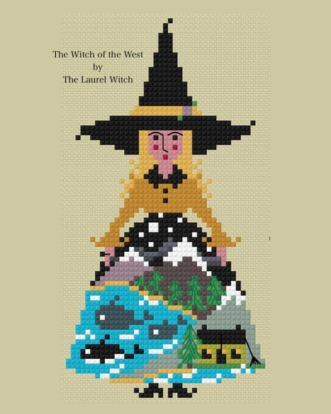 The Laurel Witch Cross Stitch Pattern PDF - Little Witches - Witch of the West