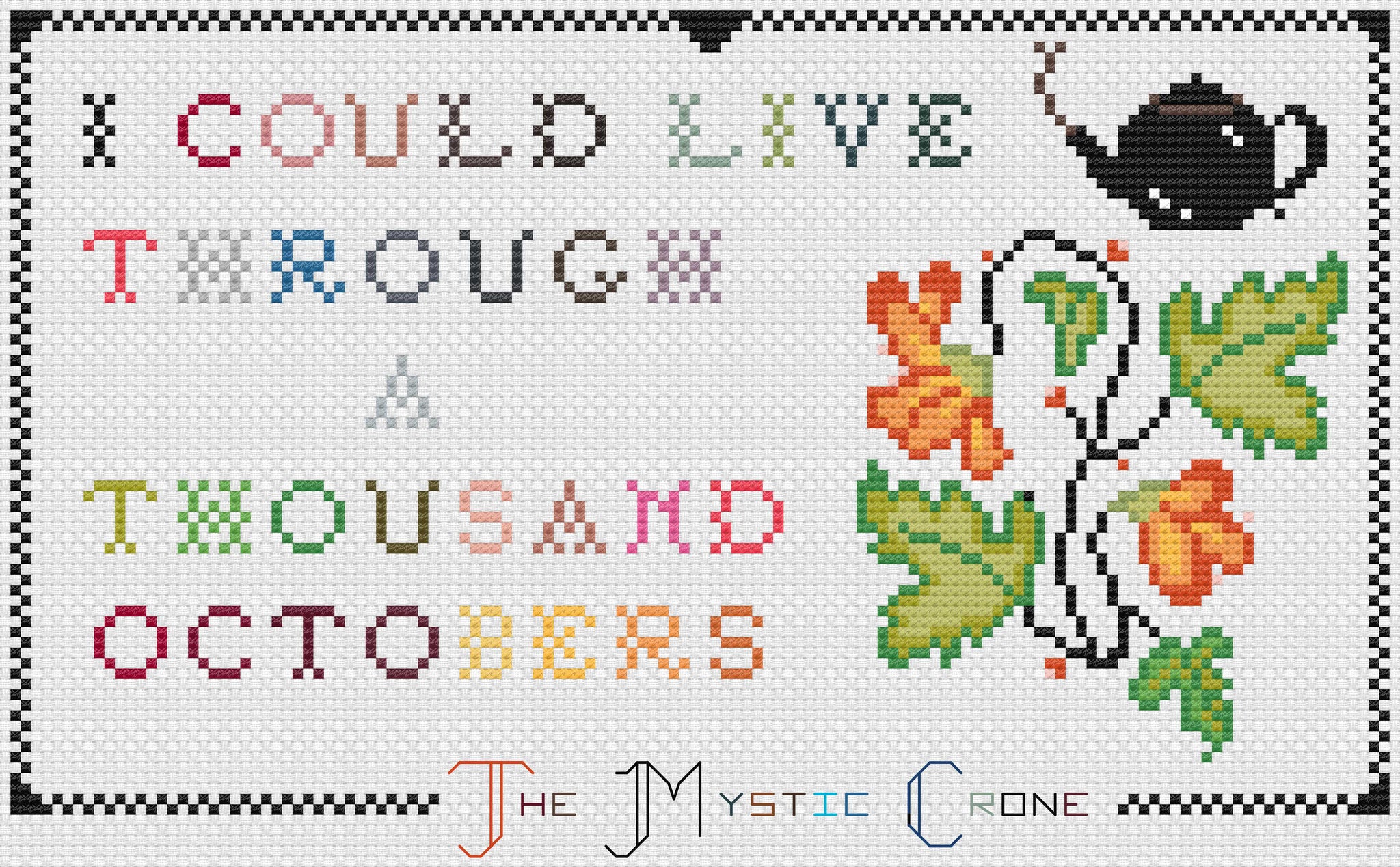 Free for September 2024 - Laura Daub Cross Stitch Pattern PDF - A Thousand Octobers