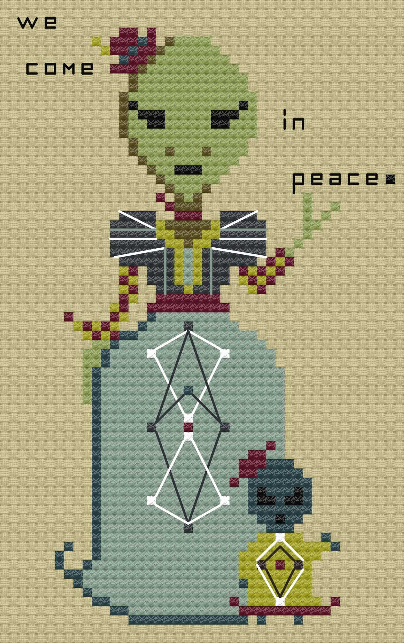 The Laurel Witch Cross Stitch Pattern PDF - Little Aliens - The Age of Aquarius