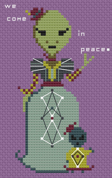 The Laurel Witch Cross Stitch Pattern PDF - Little Aliens - The Age of Aquarius