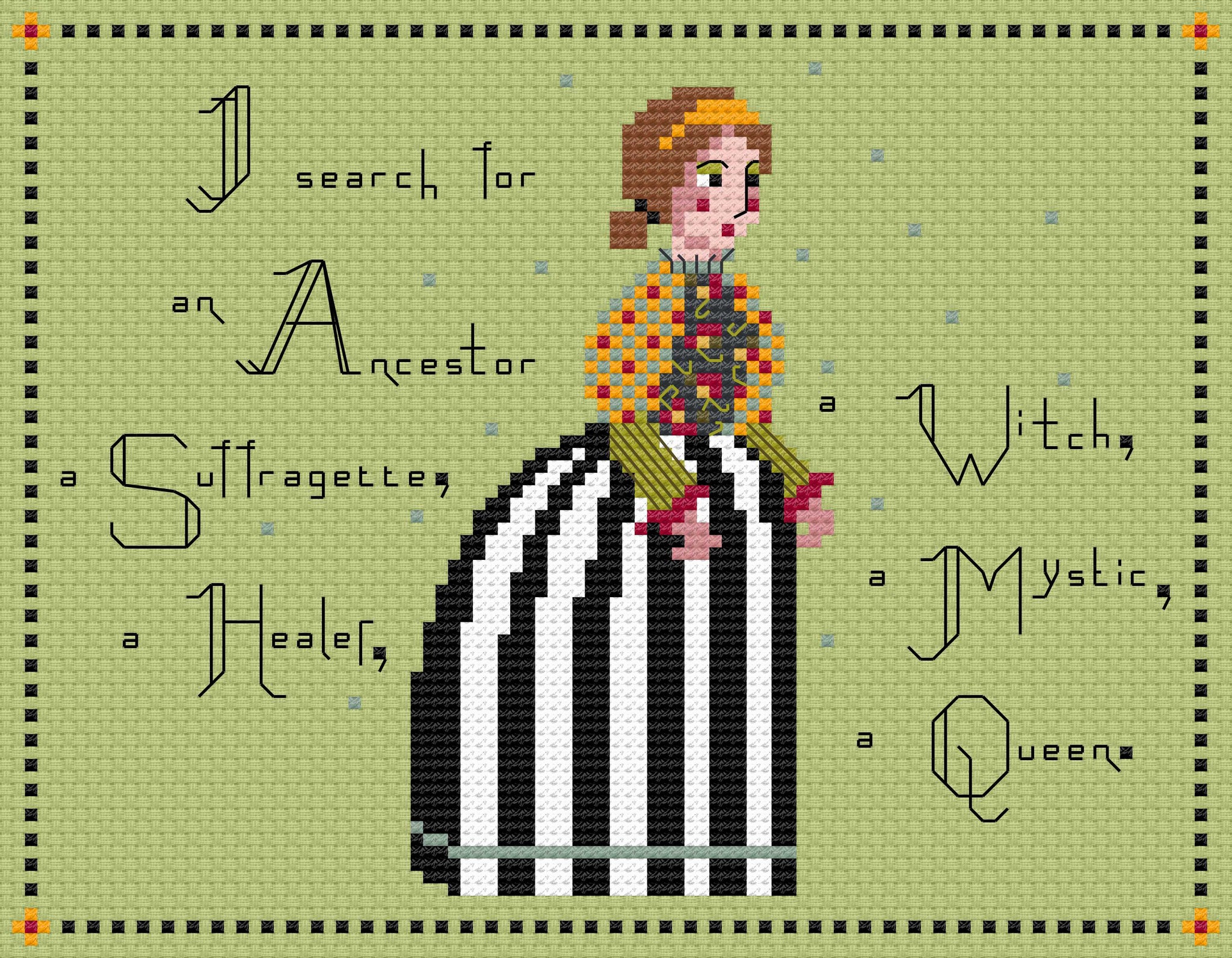 The Laurel Witch Cross Stitch Pattern PDF - Little Ancestors - In Search of an Ancestor