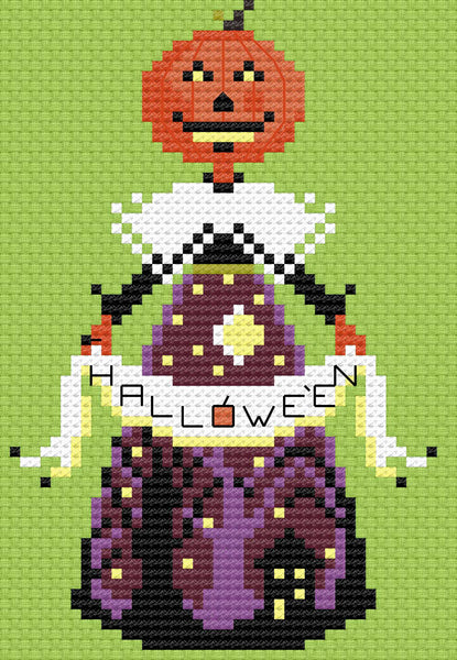 The Laurel Witch Cross Stitch Pattern PDF - Little Halloweenies - Jacqueline O' Lantern