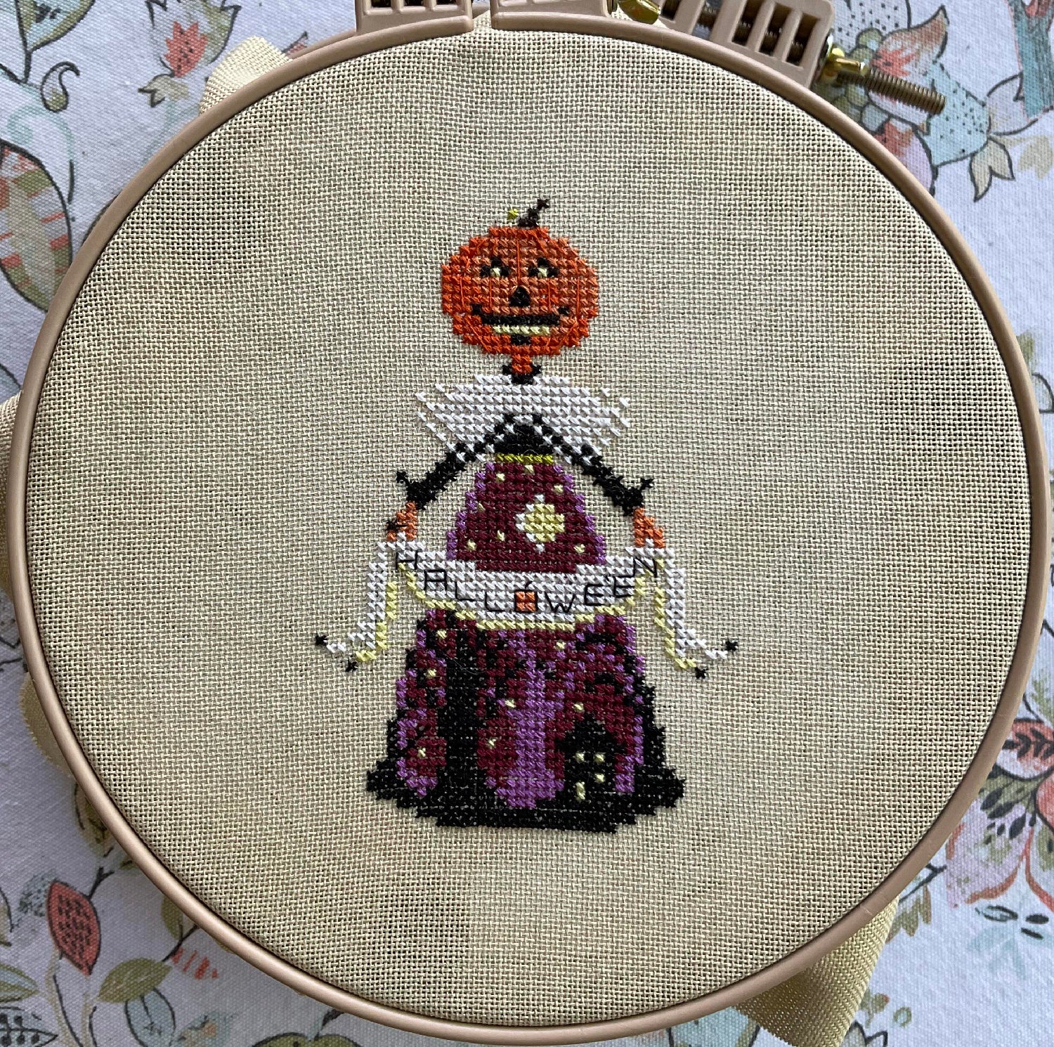 The Laurel Witch Cross Stitch Pattern PDF - Little Halloweenies - Jacqueline O' Lantern