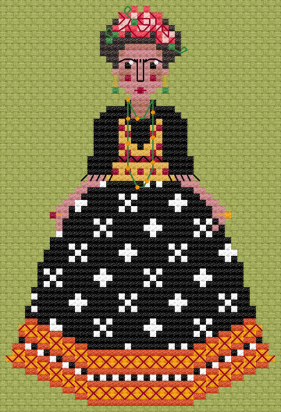 FREE Until August 20th! The Laurel Witch Cross Stitch Pattern PDF - Little Inspirations - Frida