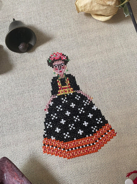 FREE Until August 20th! The Laurel Witch Cross Stitch Pattern PDF - Little Inspirations - Frida