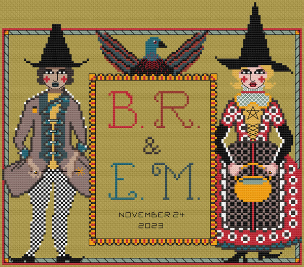 The Laurel Witch Cross Stitch Pattern PDF: Magickal Marriage Option A