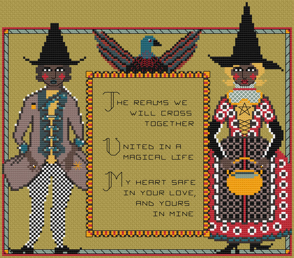 The Laurel Witch Cross Stitch Pattern PDF: Magickal Marriage Option A