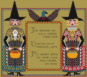 The Laurel Witch Cross Stitch Pattern PDF: Magickal Marriage Option B