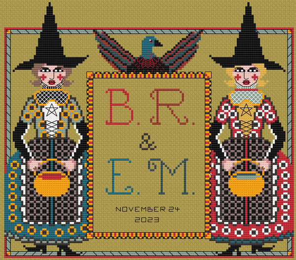 The Laurel Witch Cross Stitch Pattern PDF: Magickal Marriage Option B