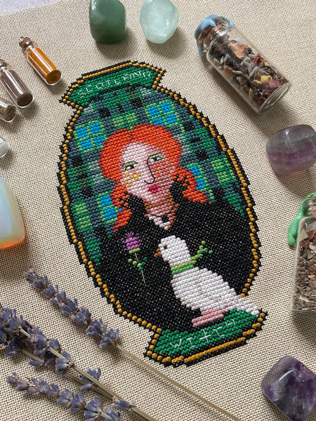 The Laurel Witch Cross Stitch Pattern PDF - Scotland Witch