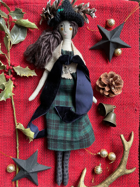 The Laurel Witch Wheel of the Year Art Doll - Yule Full Size Witch 1