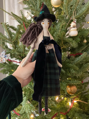 The Laurel Witch Wheel of the Year Art Doll - Yule Full Size Witch 1