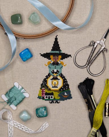 The Laurel Witch Cross Stitch Pattern PDF - Little Witches - Witch of the East