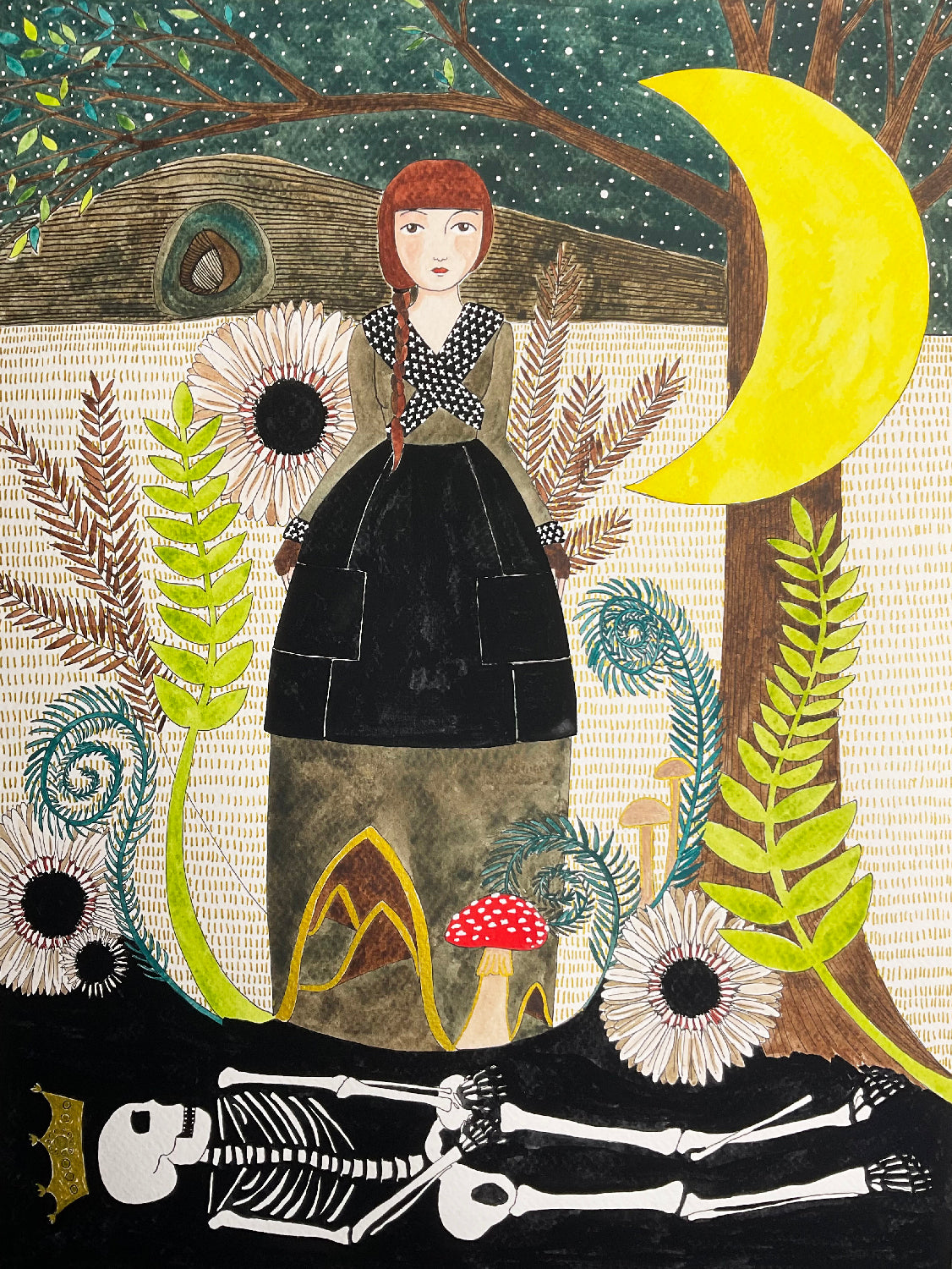 Angrboda, Solitary Witch - Original Painting 12 * 16