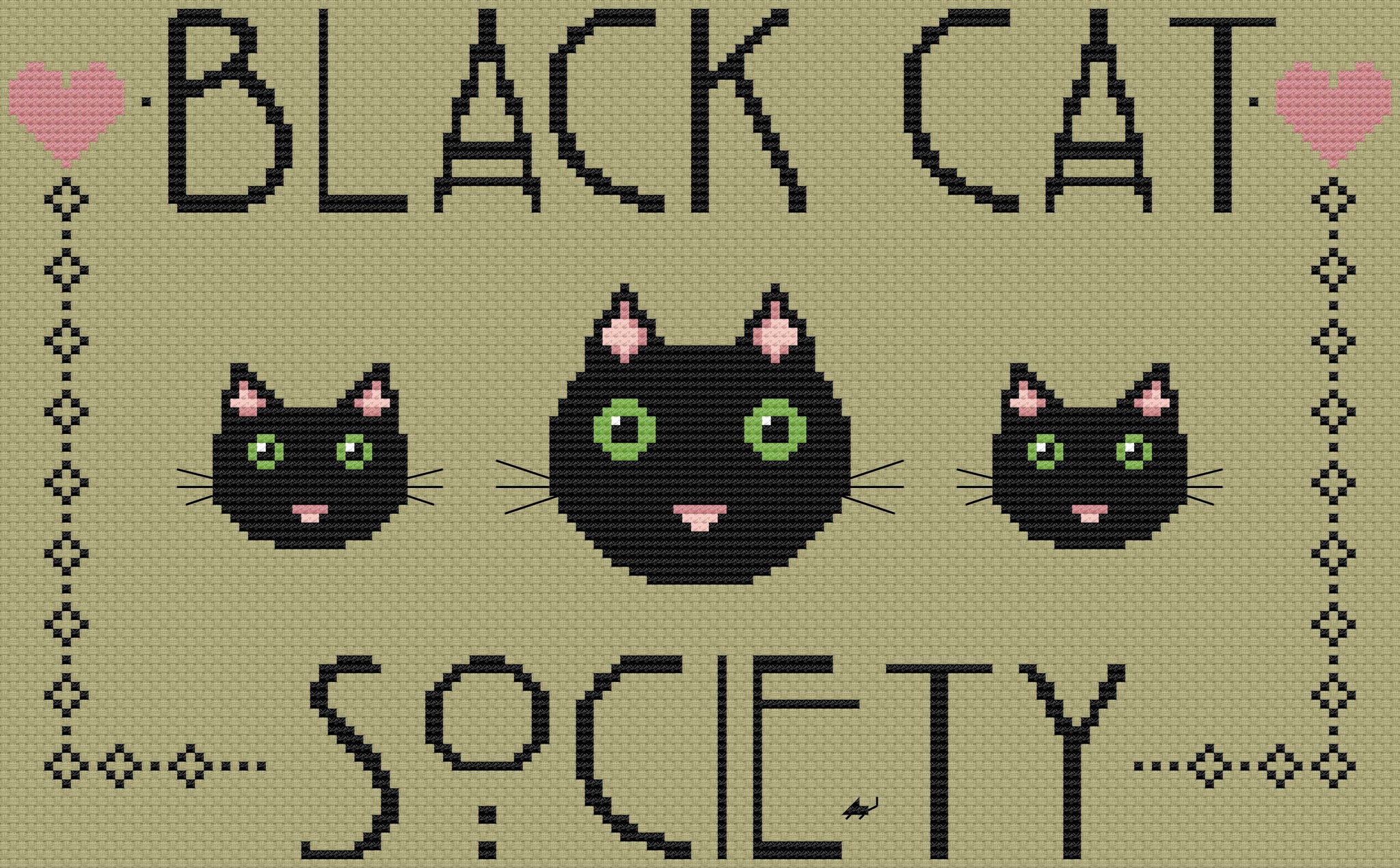 The Laurel Witch Cross Stitch Pattern PDF - Black Cat Society