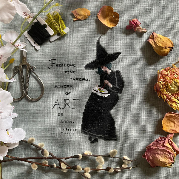 The Laurel Witch Cross Stitch Pattern PDF - Cross Stitch Witch
