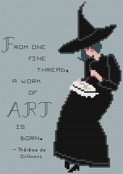The Laurel Witch Cross Stitch Pattern PDF - Modern Witches - From One Fine Thread