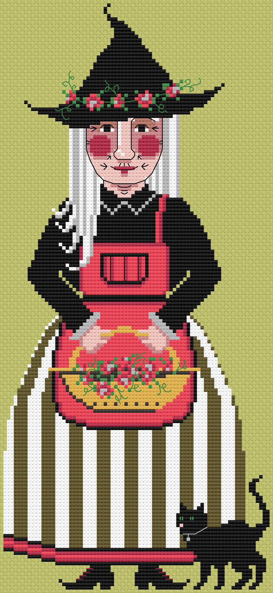 The Laurel Witch Cross Stitch Pattern PDF: Grandmother Witch