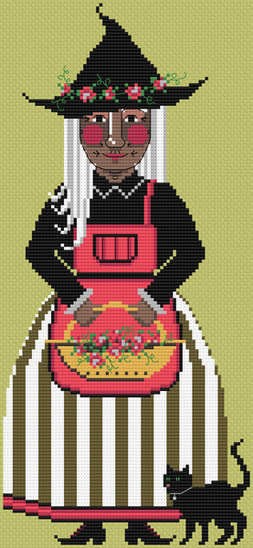 The Laurel Witch Cross Stitch Pattern PDF: Grandmother Witch