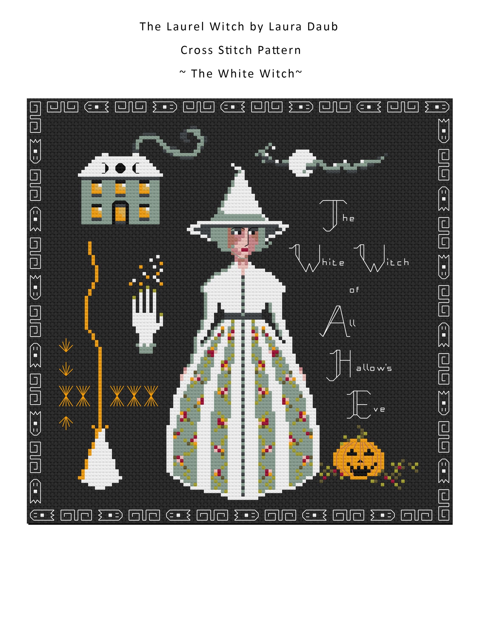 Cross Stitch Pattern PDF - The Laurel Witch - White Witch