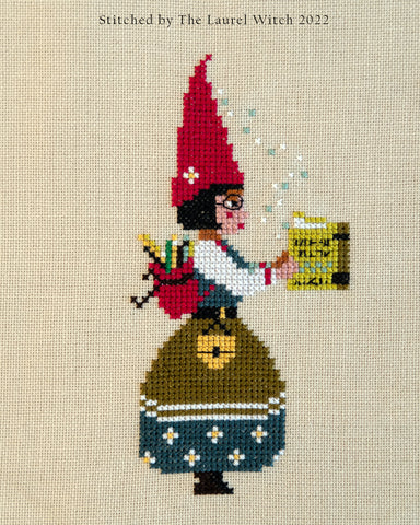 The Laurel Witch Cross Stitch Pattern PDF - Little Gnomes - Bibliophile