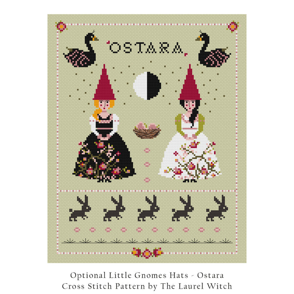 The Laurel Witch Cross Stitch Pattern PDF - Little Witches - Ostara