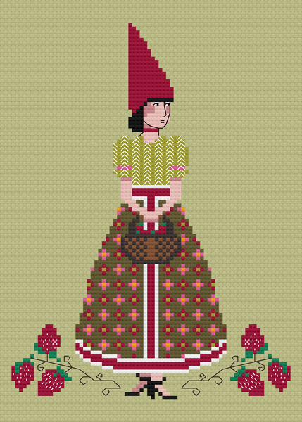 The Laurel Witch Cross Stitch Pattern PDF - Laurel Witch Samplers - Gnome Summer Quilt