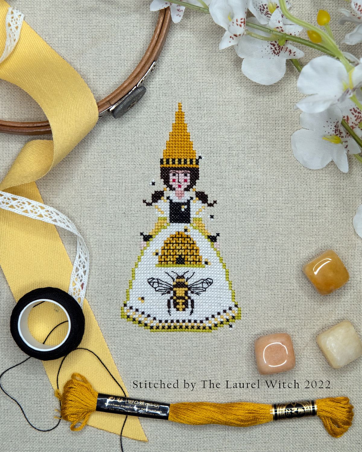 The Laurel Witch Cross Stitch Pattern PDF - Little Gnomes - Bee Keeper