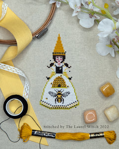 The Laurel Witch Cross Stitch Pattern PDF - Little Gnomes - Bee Keeper