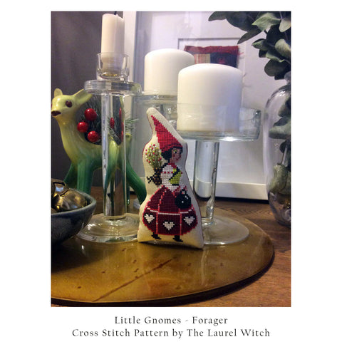 The Laurel Witch Cross Stitch Pattern PDF - Little Gnomes - Forager