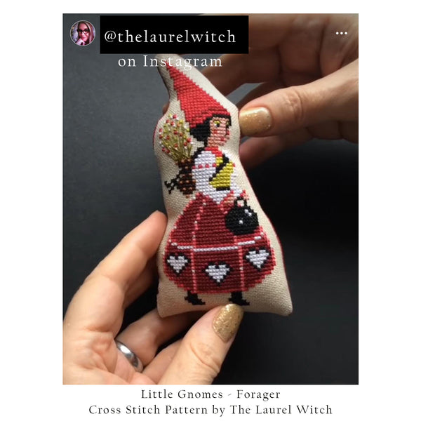 The Laurel Witch Cross Stitch Pattern PDF - Little Gnomes - Forager