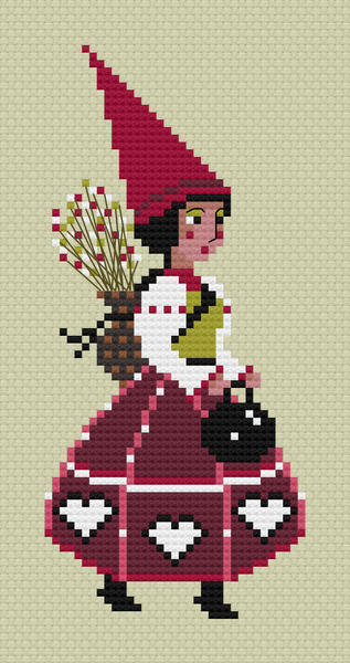 The Laurel Witch Cross Stitch Pattern PDF - Little Gnomes - Forager
