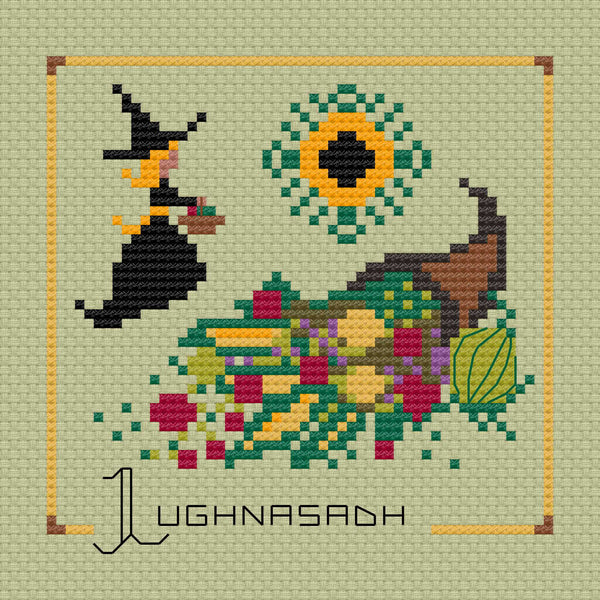 The Laurel Witch Cross Stitch Pattern PDF - Wheel of the Year