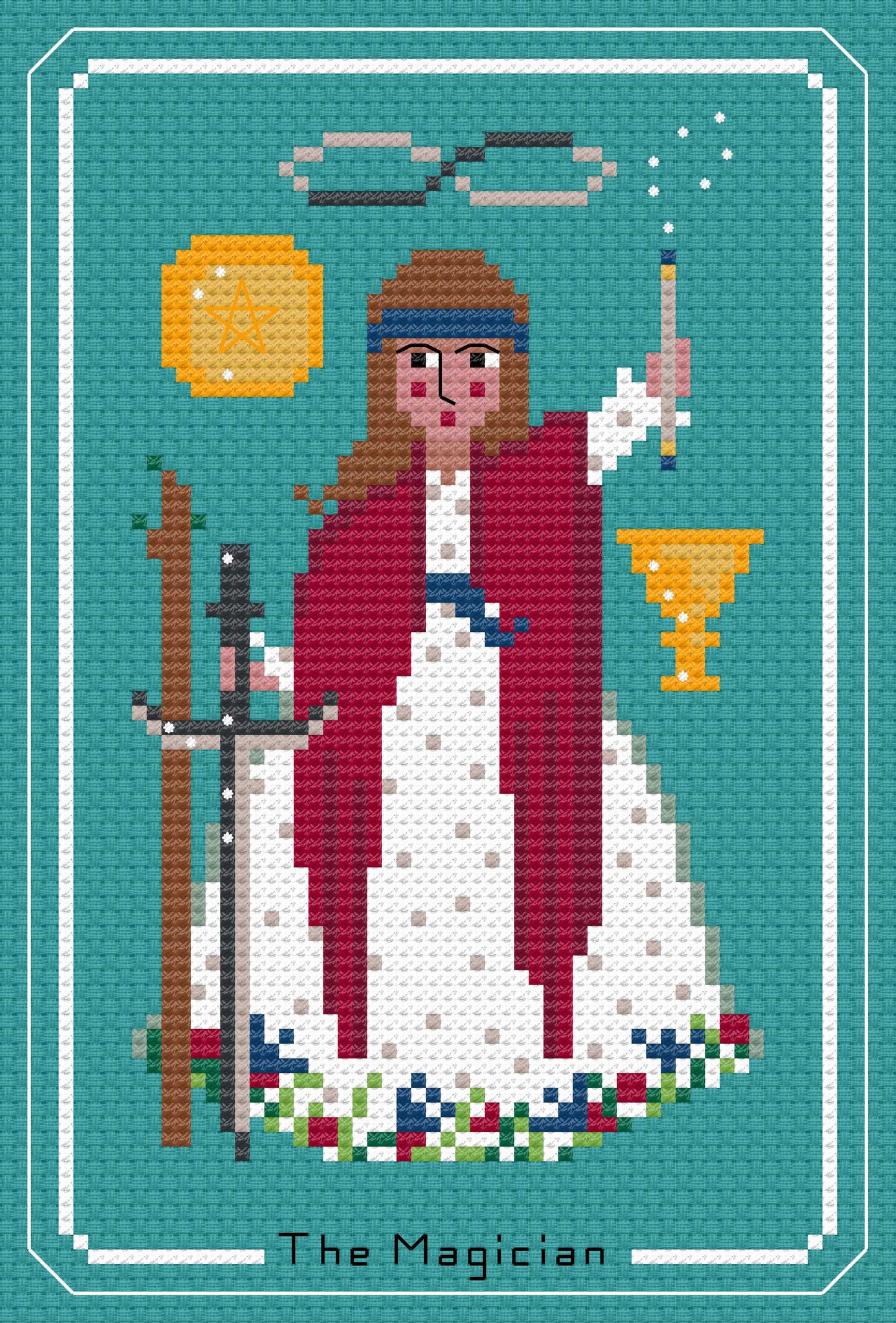 The Laurel Witch Cross Stitch Pattern PDF - Little Tarot - The Magician