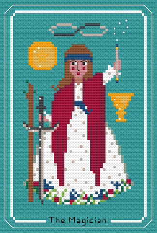 The Laurel Witch Cross Stitch Pattern PDF - Little Tarot - The Magician