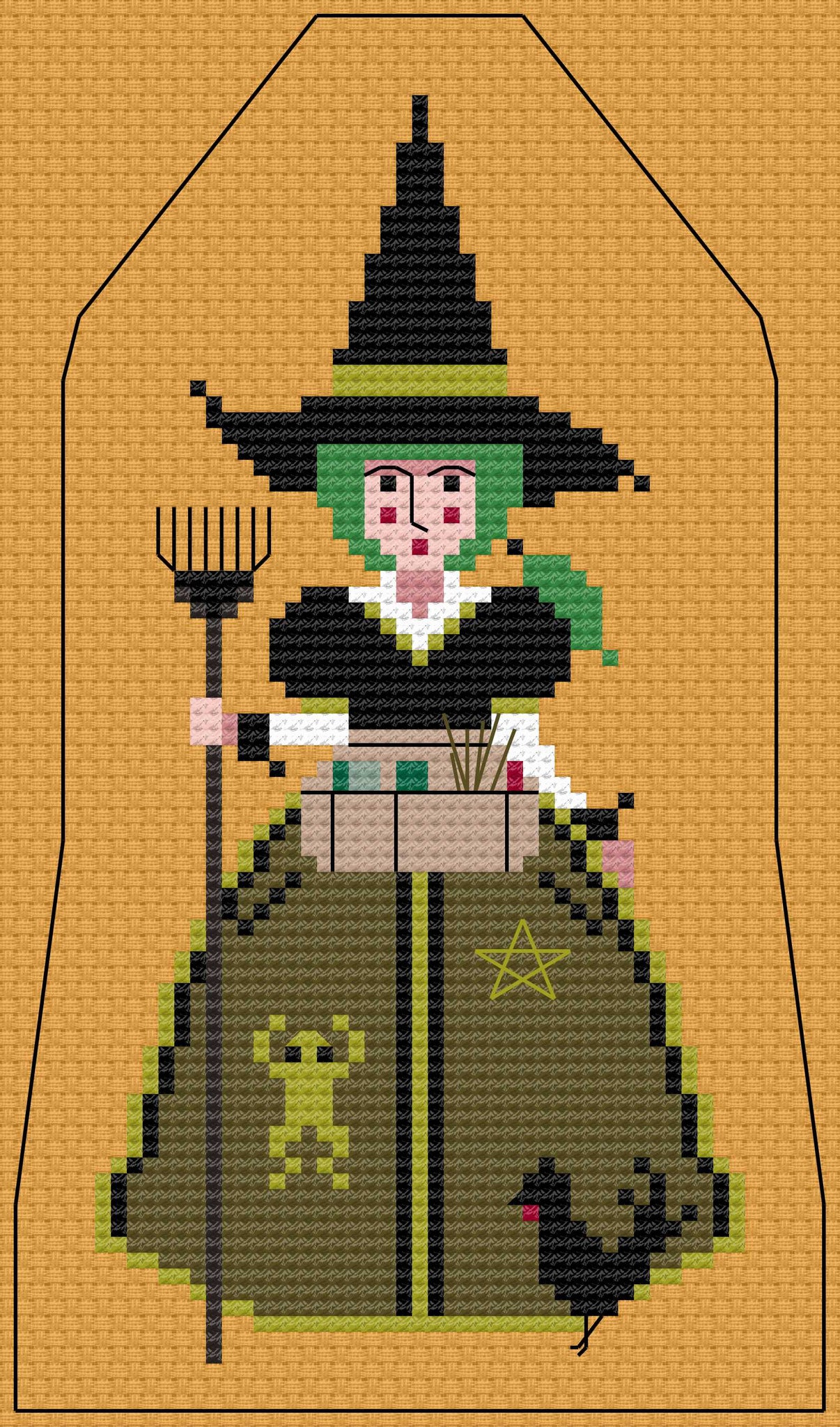The Laurel Witch Cross Stitch Pattern PDF - Little Witches - Homestead Witch