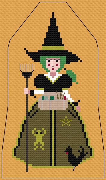 The Laurel Witch Cross Stitch Pattern PDF - Little Witches - Homestead Witch