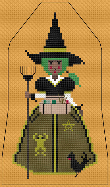 The Laurel Witch Cross Stitch Pattern PDF - Little Witches - Homestead Witch
