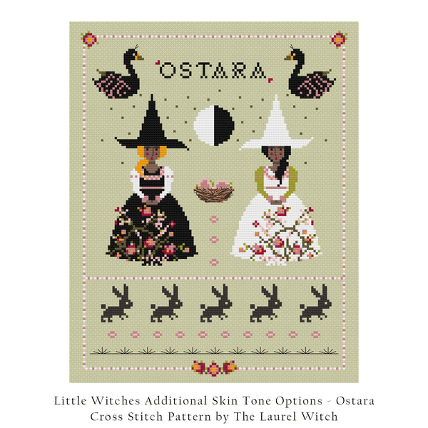 The Laurel Witch Cross Stitch Pattern PDF - Little Witches - Ostara